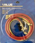 Hose set for R410A with valve 1800mm Value (3pcs)