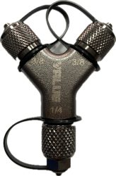 Quick Y coupling 2 x 3/8 - 1 x 1/4