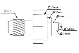 Univerzalni servisni igličasti ventil 1/8"-1/2" (6 mera)